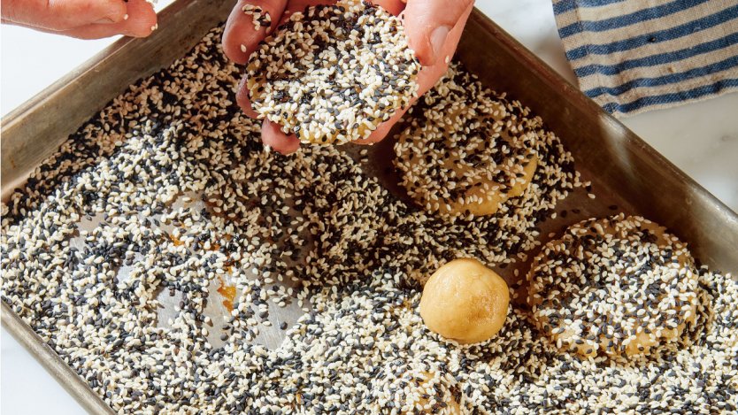 Image for Chef Cory Vitiello's recipe for tahini honey cookies