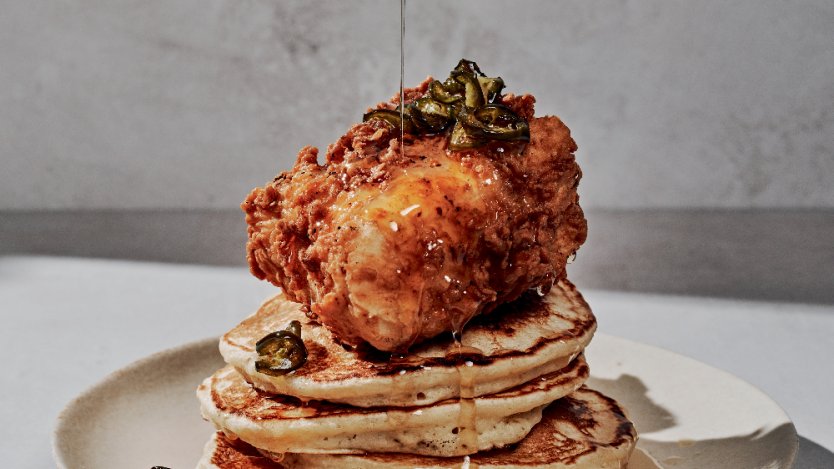 Image for Valentine Thomas shares her recipe for fried fish and pancakes with jalapeño honey