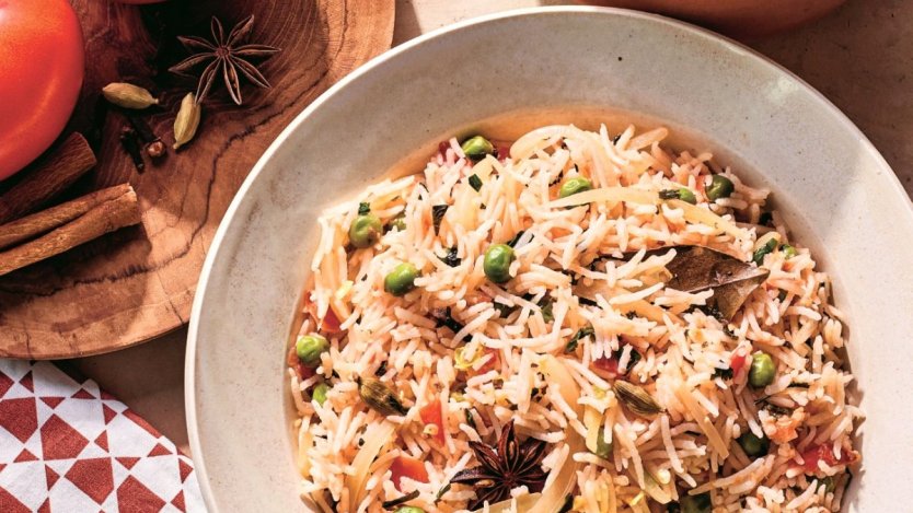 Image for Vijaya Selvaraju's easy recipe for tomato rice