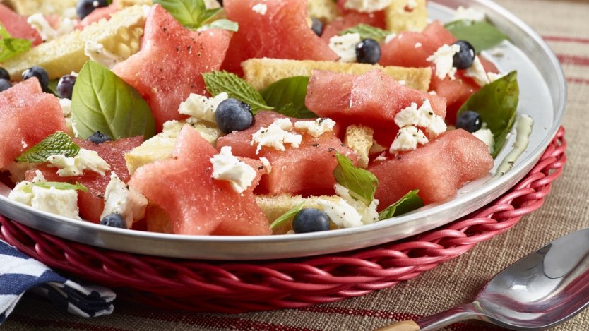 Image for Watermelon and tomato panzanella