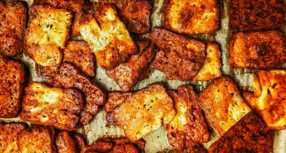 halloumi and chips